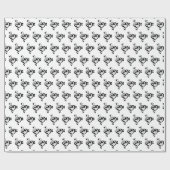 Musician Music Note Pattern Heart ラッピングペーパー (フラット)