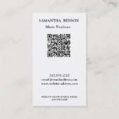Musician Music Producer Gramophone QR Code 名刺 (裏面)