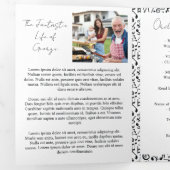 Musician Music Teacher Notes Funeral Program 三つ折りプログラム (内部最初)