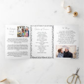 Musician Music Teacher Notes Funeral Program 三つ折りプログラム (内部)