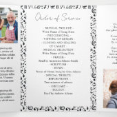 Musician Music Teacher Notes Funeral Program 三つ折りプログラム (内部中)