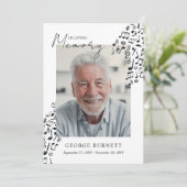 Musician Music Teacher Notes In Loving Memory 招待状 (スタンド正面)