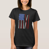 Musician Musical Instrument patriotic US flag drum Tシャツ (正面)