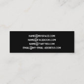 Musician Singer Guitarist Artist Star Publicity スキニー名刺 (裏面)