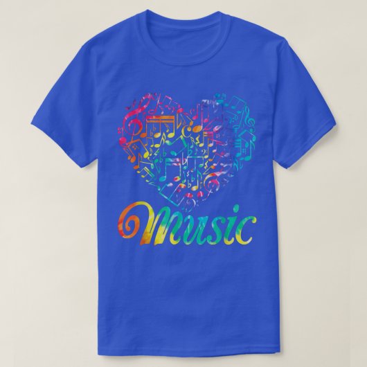 Musician Tie Dye Musical Instrument Music Notes Tr Tシャツ (デザイン正面)