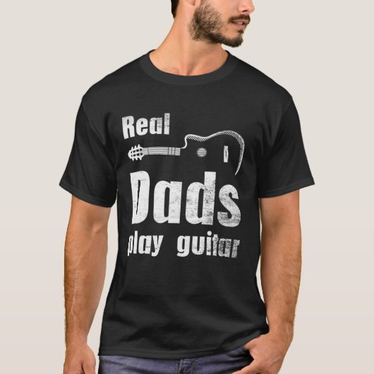 Musicians Guitarists Real Dads Play Guitar Half Gu Tシャツ (正面)