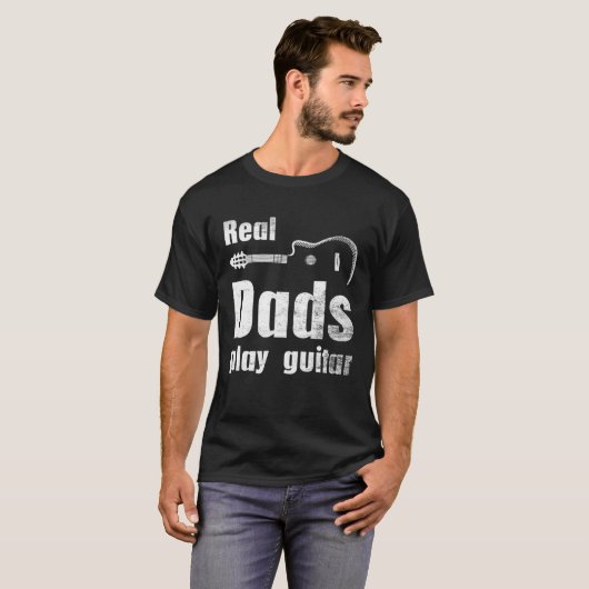 Musicians Guitarists Real Dads Play Guitar Half Gu Tシャツ (正面フル)