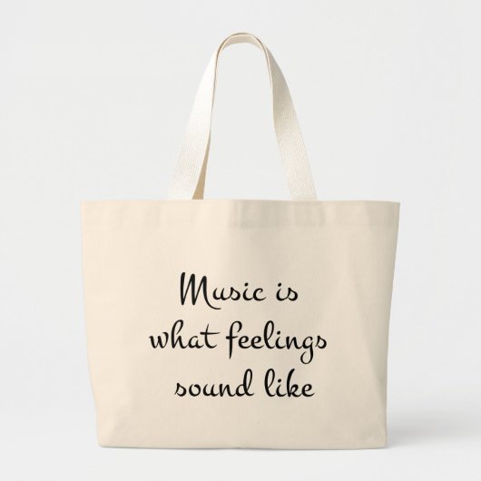 musicIsWhatFeelingsSoundLike ラージトートバッグ (正面)
