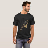Musiconprint Trombone Line Musicians Band Orchestr Tシャツ (正面フル)