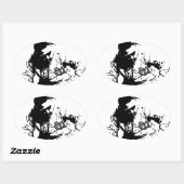 Musik 楕円形シール (シート)