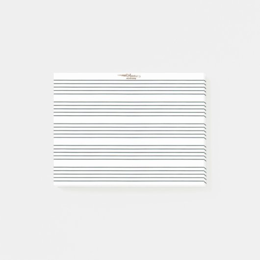 Musik- Instrument - Notenlinien - Notenpapier ポストイット (正面)