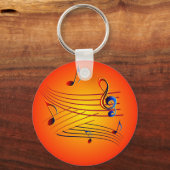 Musik music キーホルダー (正面)