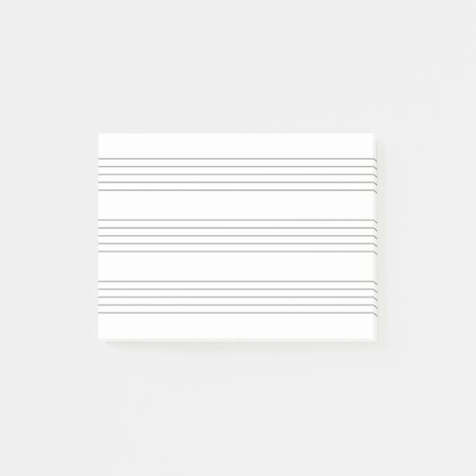 Musik Notenlinien, minimalistisch ポストイット (正面)