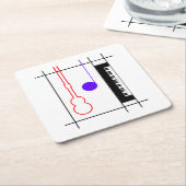 Musikinstrument スクエアペーパーコースター (アングル)