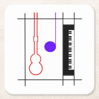 Musikinstrument スクエアペーパーコースター