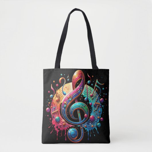 Musiknote ein Außergewöhnliches Design Eye Catcher トートバッグ (正面)