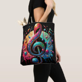 Musiknote ein Außergewöhnliches Design Eye Catcher トートバッグ (クローズアップ)