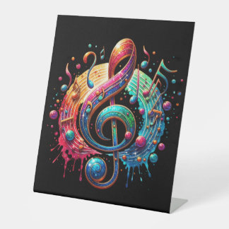 Musiknote in einem Außergewöhnlichem Design 台座サイン