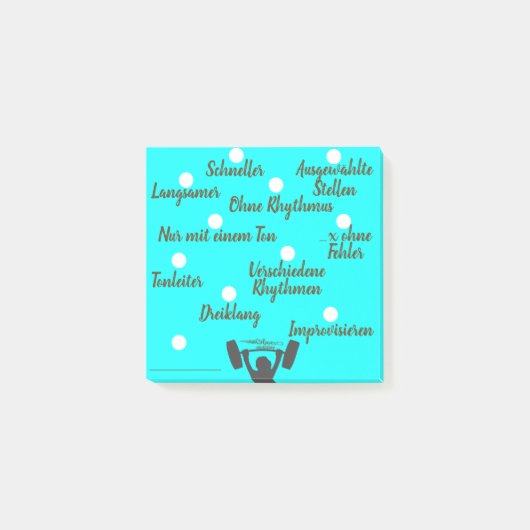 Musikunterricht - Instrumentalunterricht - Üben ポストイット (正面)