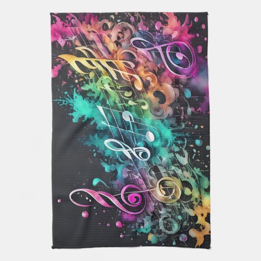 musique graffiti キッチンタオル (縦)
