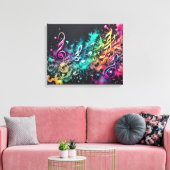 musique graffiti キャンバスプリント (インサイチュ (リビング))