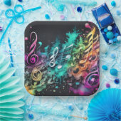 musique graffiti ペーパープレート (パーティー)