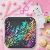 musique graffiti ペーパープレート (パーティー)