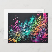 musique graffiti ポストカード (正面/裏面)