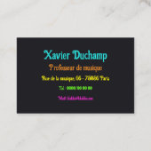 musique graffiti 名刺 (裏面)