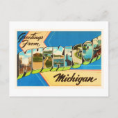 Muskegon Michigan MIオールドヴィンテージ旅行記念品 ポストカード (正面)