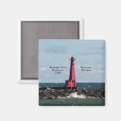 Muskegon South Breakwaterライトマグネット マグネット (正面/裏面)