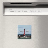 Muskegon South Breakwaterライトマグネット マグネット (インサイチュ (食洗機))