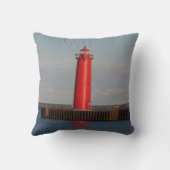 Muskegon South Pierheadライトスクエアピアロー クッション (裏面)