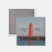 Muskegon South Pierheadライトマグネット マグネット (正面/裏面)