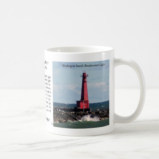 Muskegon South Pierhead & Breakwater Lights mug コーヒーマグカップ (右)