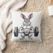 Muskelhase Gym Pumpernickel クッション (ブランケット)