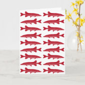 Muskieの赤い魚 カード (黄色い花)