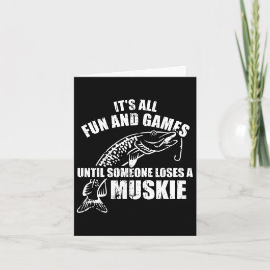 Muskie魚釣りIt's Allおもしろいとゲームまで カード (正面)