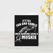 Muskie魚釣りIt's Allおもしろいとゲームまで カード (黄色い花)