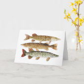 Muskie、パイク及びトラ カード (黄色い花)