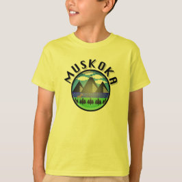 Muskokaデザイン（バージョン2） – キッズベースTシャツ Tシャツ