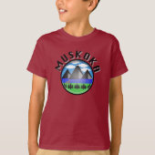 Muskokaデザイン（バージョン2） – キッズベースTシャツ Tシャツ (正面)