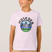 Muskokaデザイン（バージョン2） – キッズベースTシャツ Tシャツ (正面)