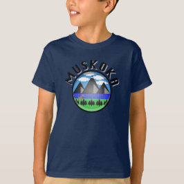 Muskokaデザイン（バージョン2） – キッズベースTシャツ Tシャツ