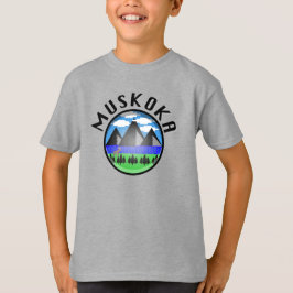 Muskokaデザイン（バージョン2） – キッズベースTシャツ Tシャツ