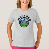 Muskokaデザイン(バージョン2) – 女子の基本Tシャツ Tシャツ (正面)