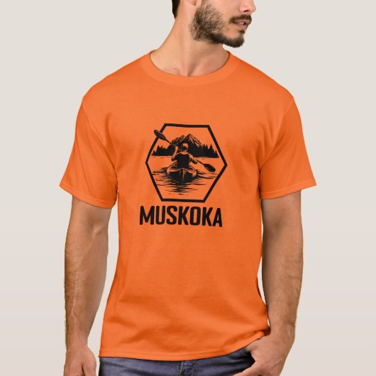 Muskoka Ontario Kayaker – メンズベーシックTシャツ Tシャツ (正面)