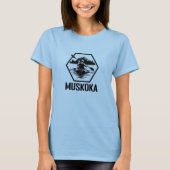 Muskoka Ontario Kayaker – 女性の基本Tシャツ Tシャツ (正面)