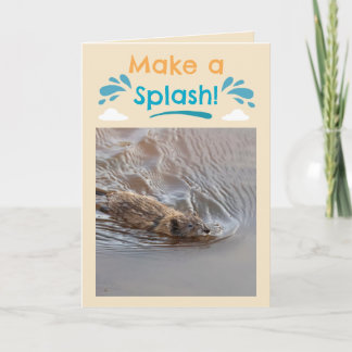 Muskrat Folded Birthday Card カード