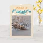 Muskrat Folded Birthday Card カード (黄色い花)